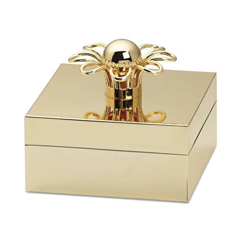 kate spade gold metal jewelry box|kate spade decorative boxes.